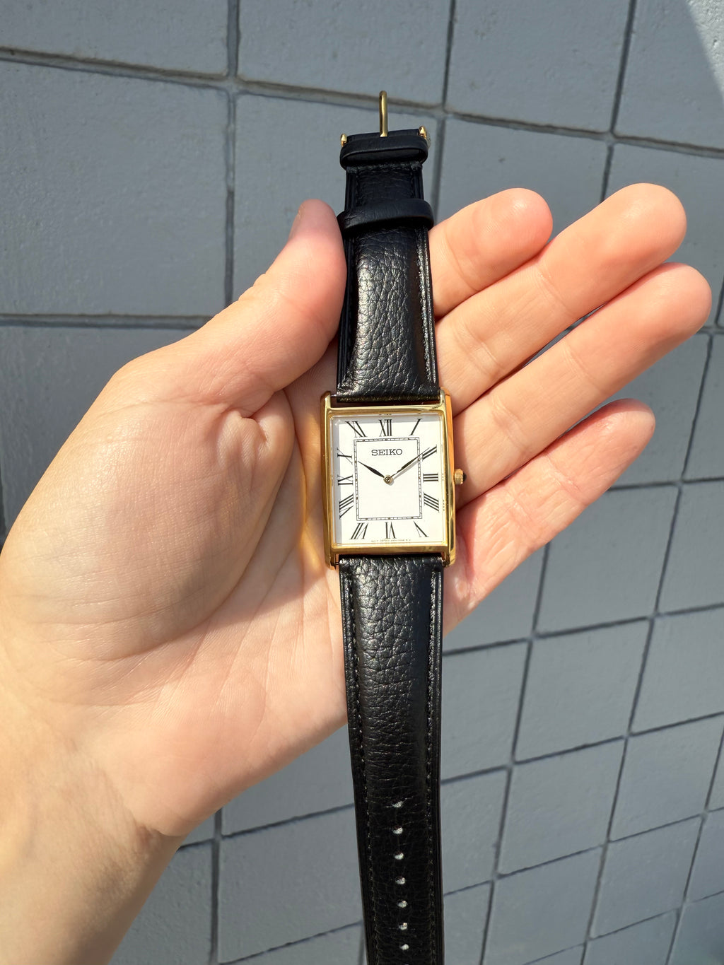 Seiko 4N30-00G0 Tank Watch