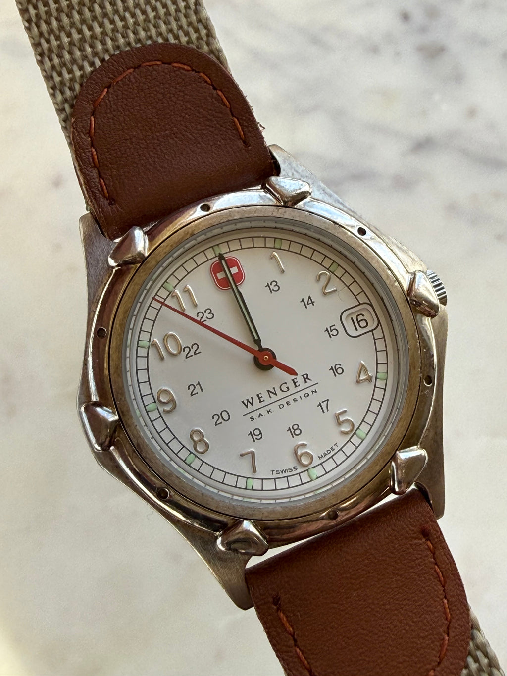 1990’s Wenger Quartz Date Just S.A.K. Swiss Made Watch