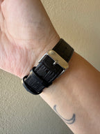 Vintage Seiko Quartz Black and Gold Tone Black Dial Watch