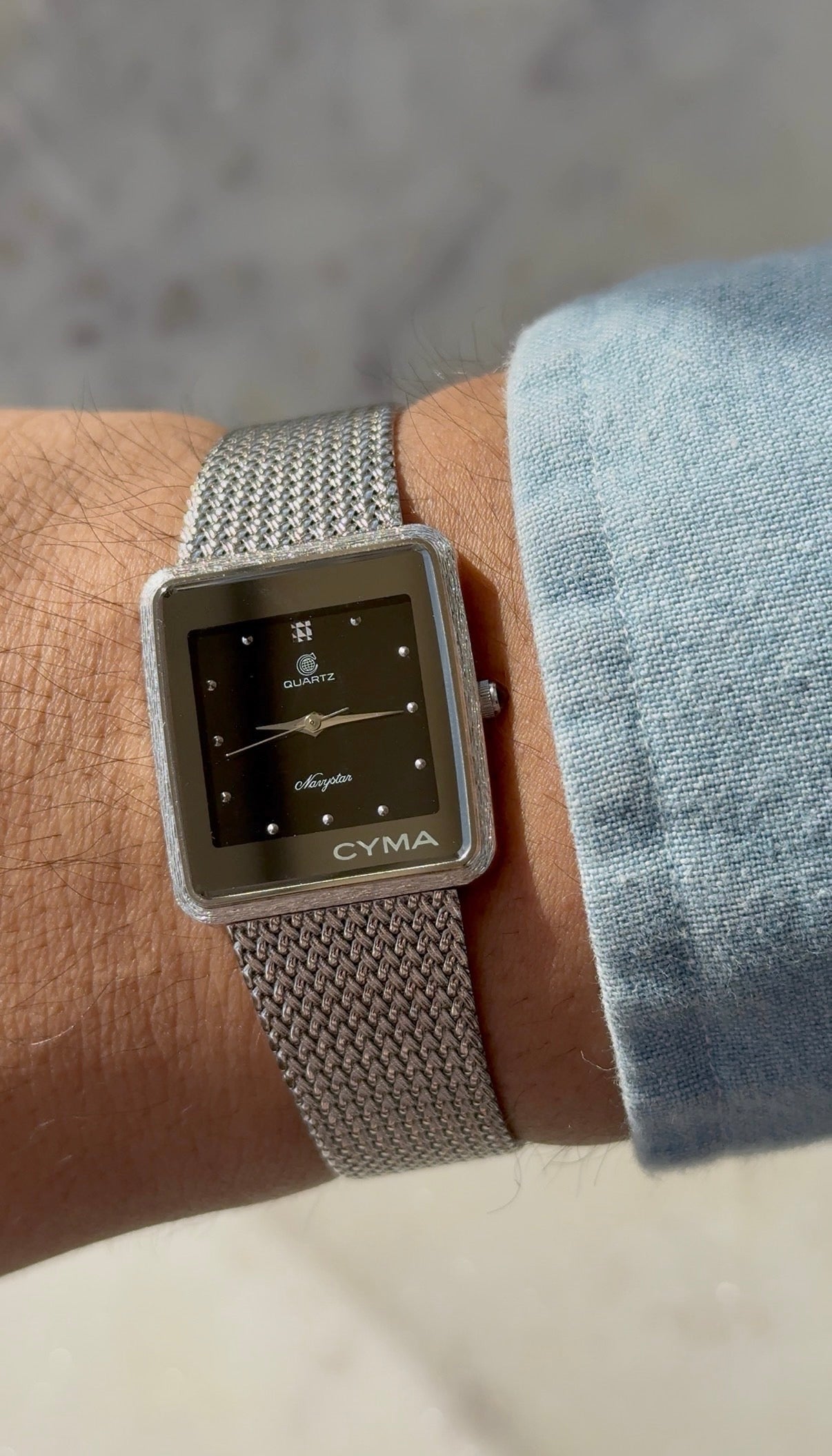 1980’s Cyma Quartz Navystar Swiss Tank Watch