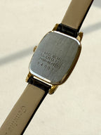 1989 Seiko Quartz Gold Tone Barrel Tank Watch