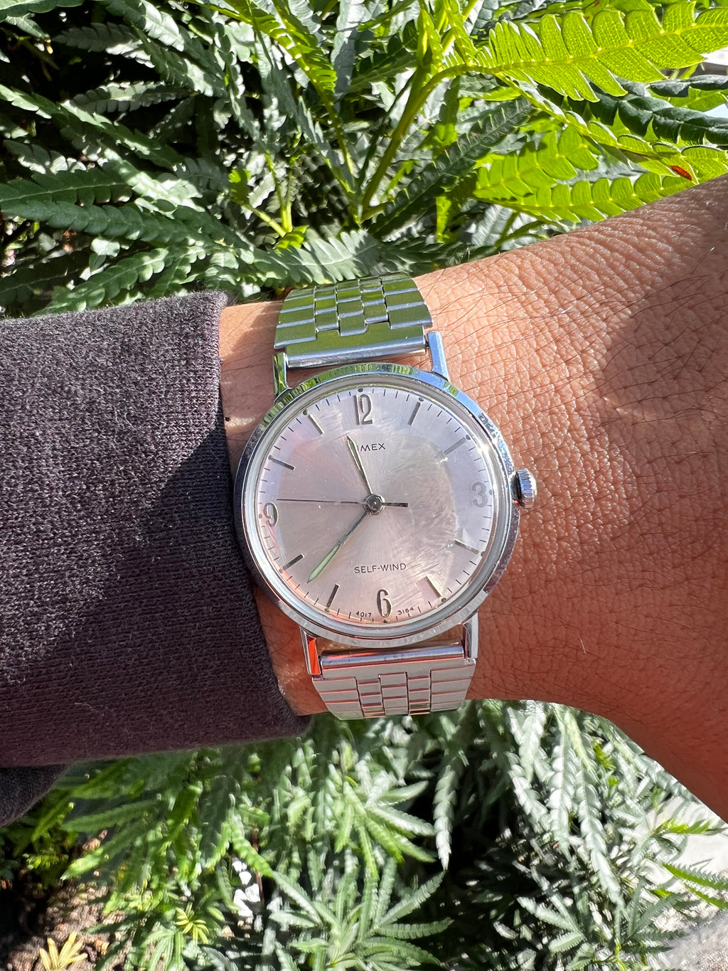 1964 Timex Self Wind Silver Tone Watch