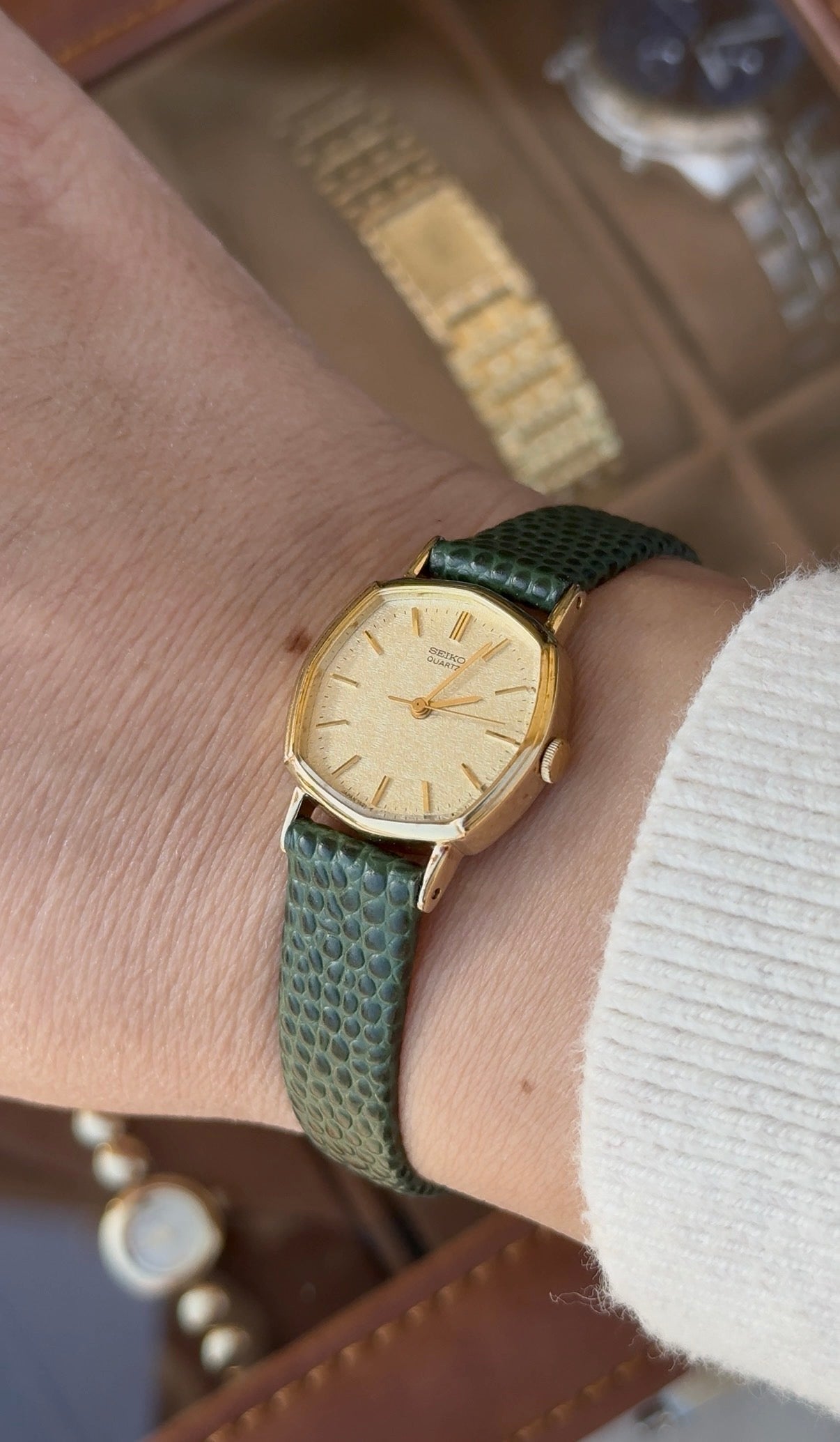 1981 Seiko Quartz Gold Plated Octagon Watch