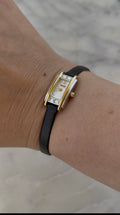 1997 Pulsar Quartz V220 By SEIKO Two Tone Baguette Tank Watch