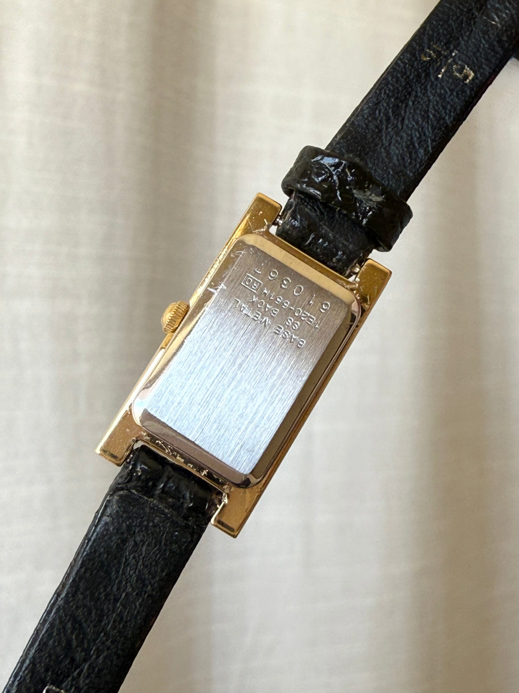 1996 Seiko Quartz Petite Gold Tone Tank Watch