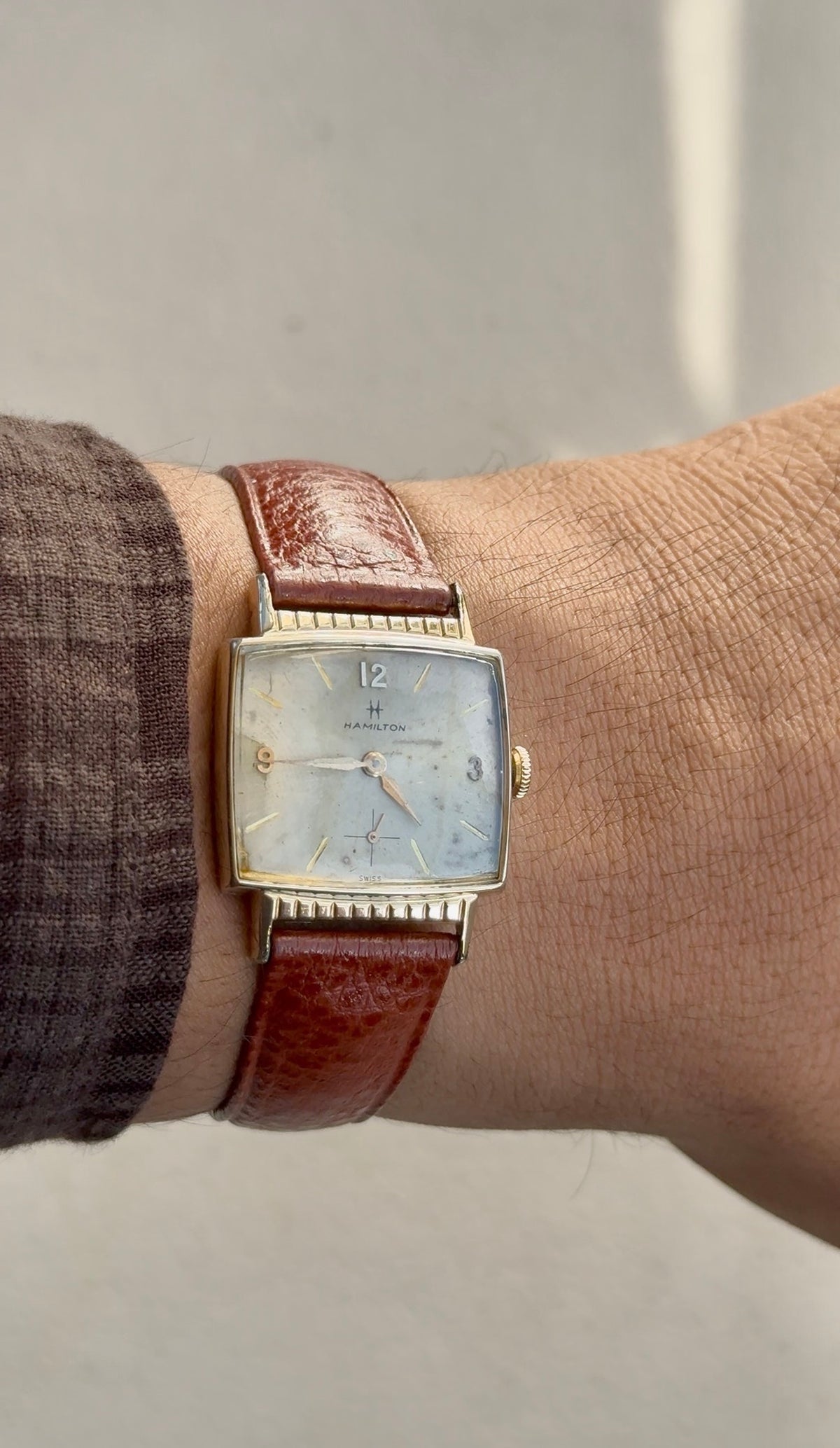 1962 Hamilton "Gary" Mechanical Gold Plated TV Dial Watch