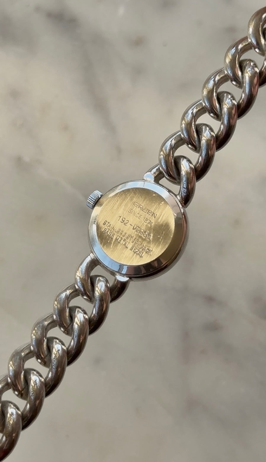 1990's Gruen Quartz Chain Bracelet Watch