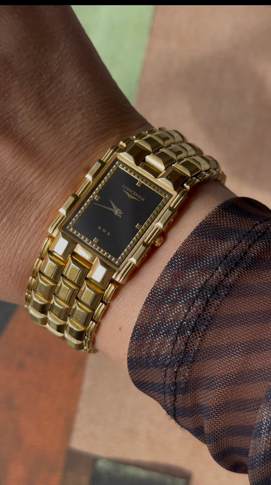 1980’s Longines Gold Plated Tank Watch