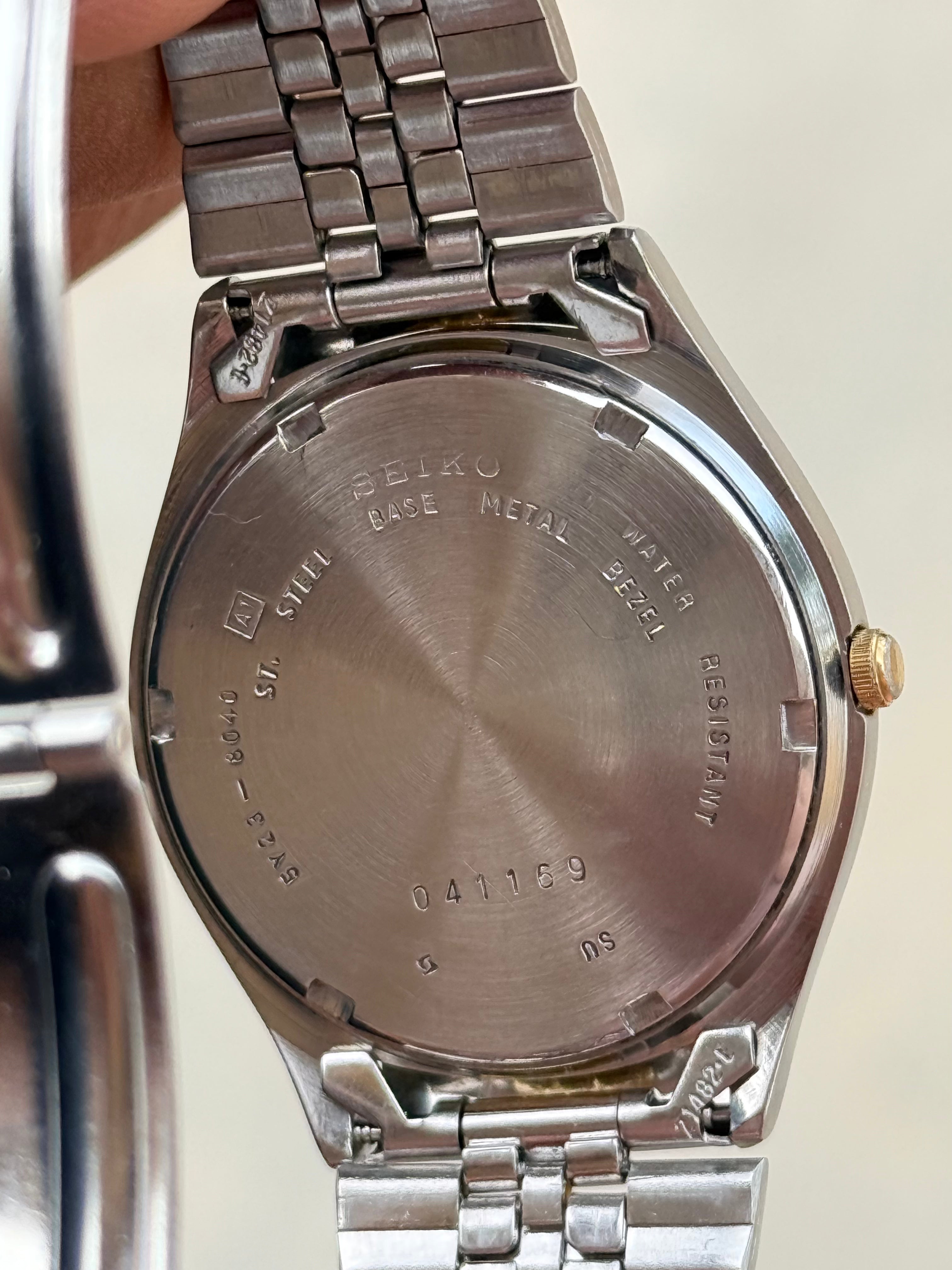 1990 Seiko Quartz Two Tone Day Date Watch