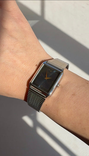 1996 Seiko Quartz SX Silver Tone Tank Watch