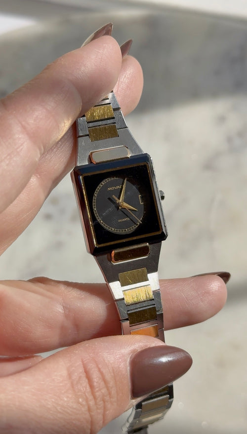1970's Movado Zenith Surf Two Tone Quartz Watch