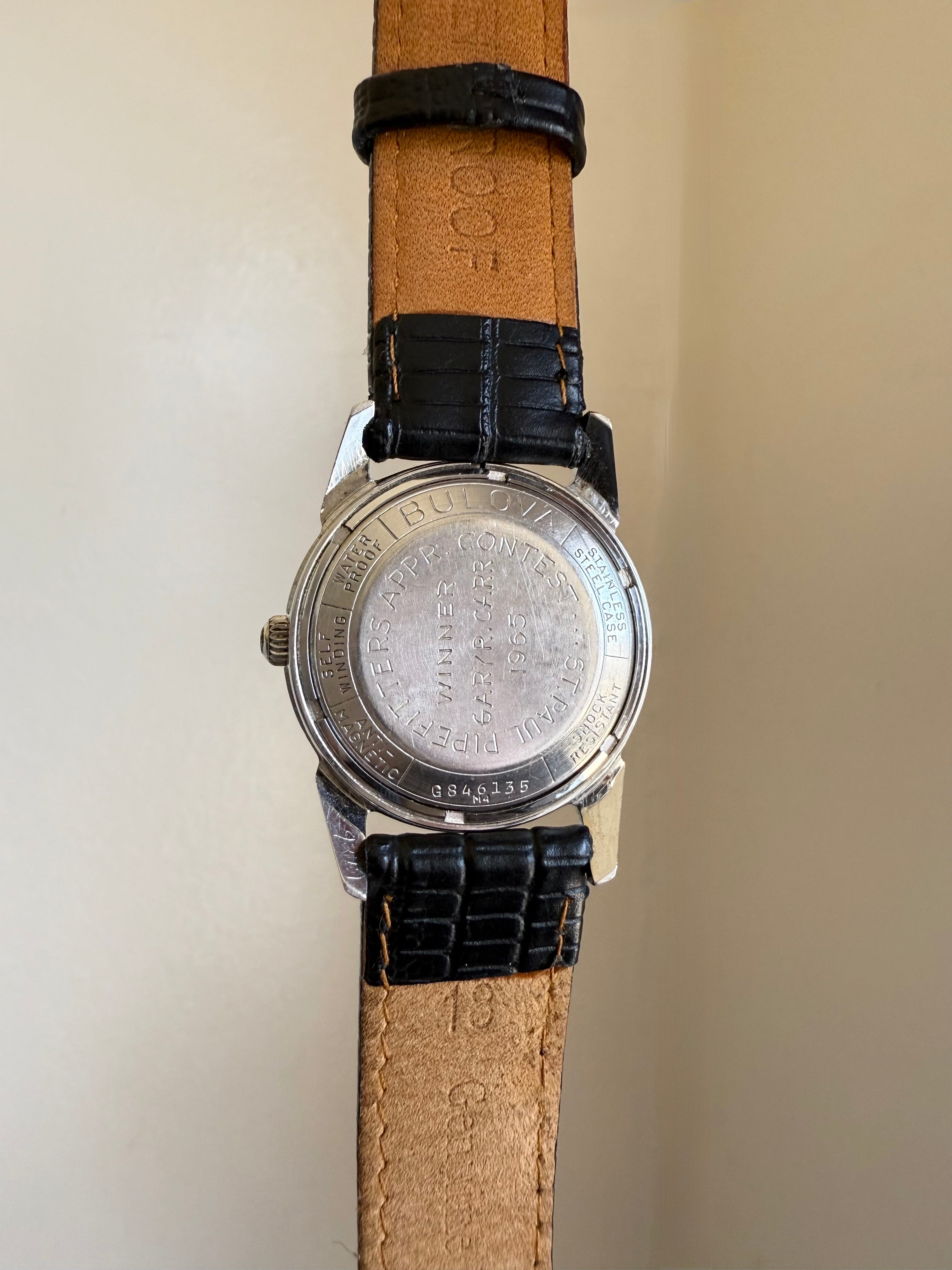 1964 (M4) Bulova 23 Jewel Self-winding “Pipefitters” Engraved Watch