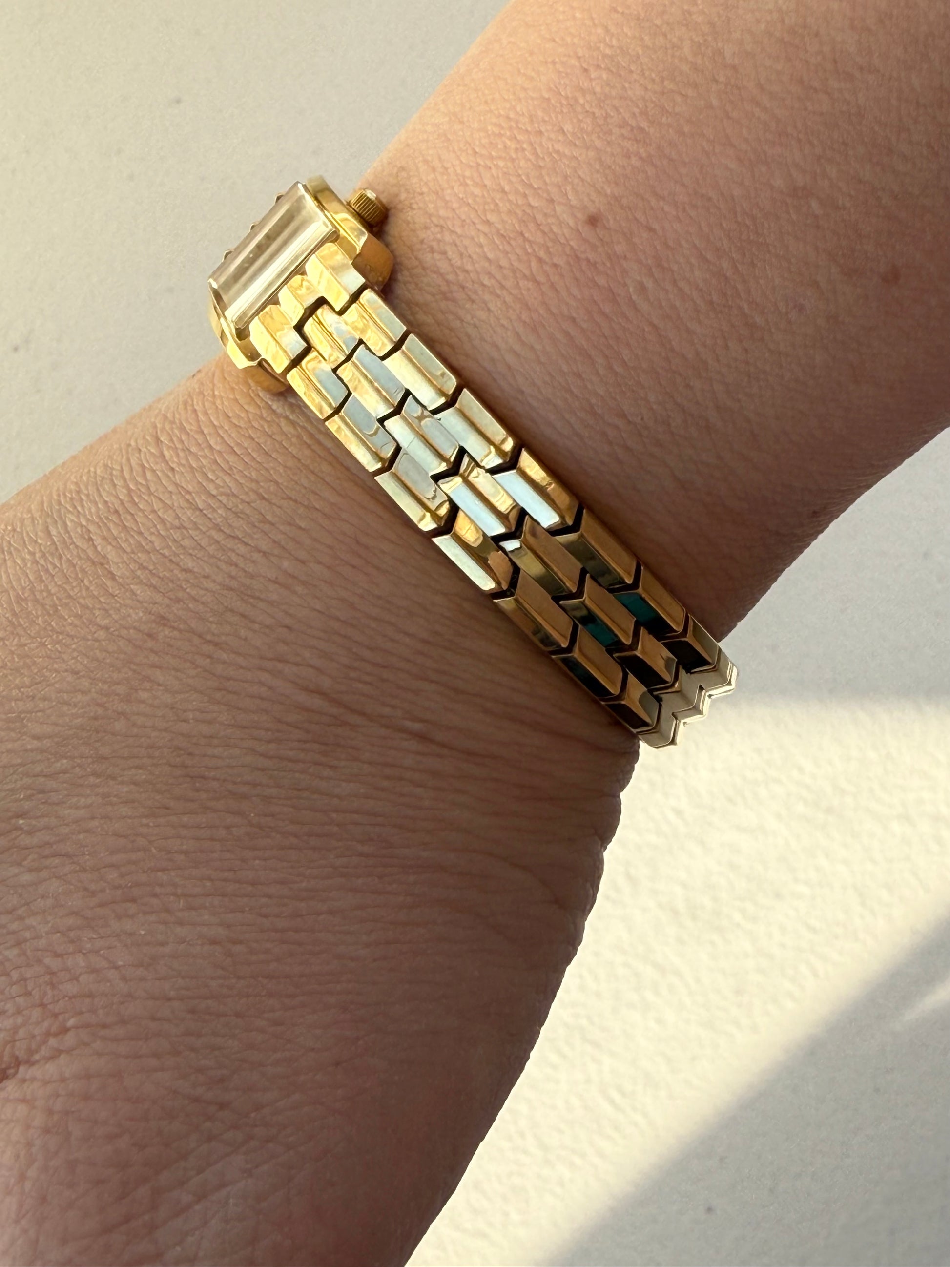 2003 Bulova Gold Tone Tank Watch