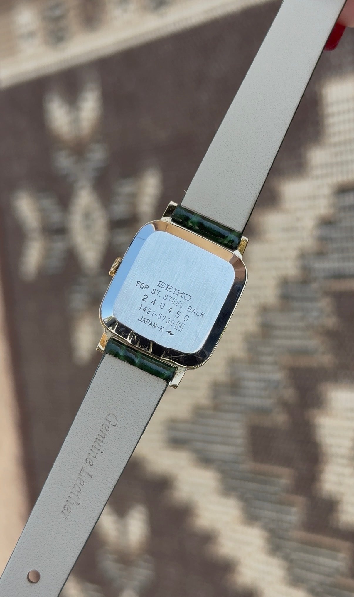 1982 Seiko Quartz Gold Plated Tank Watch