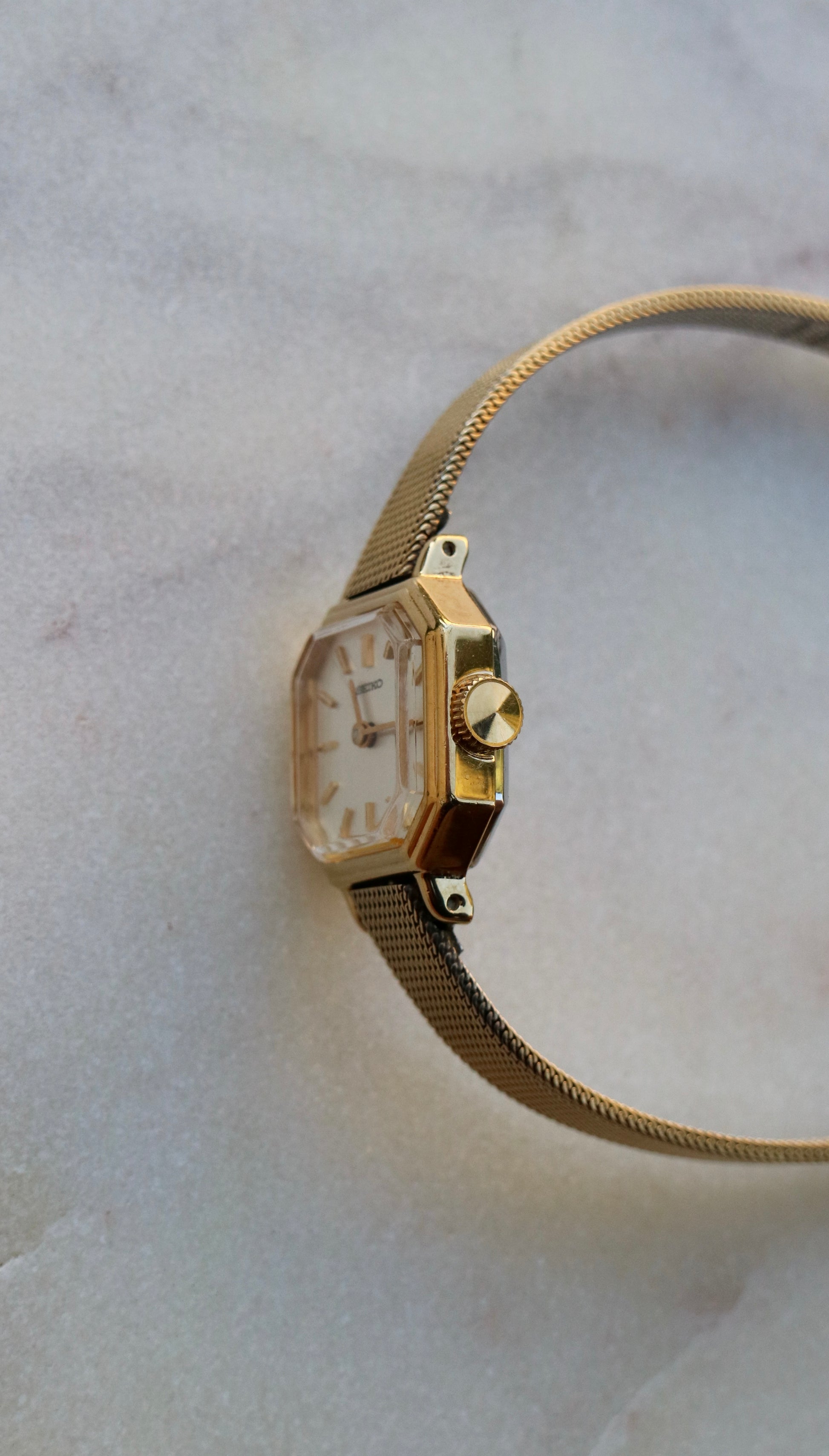 Seiko Octagon Gold Tone Mechanical Watch