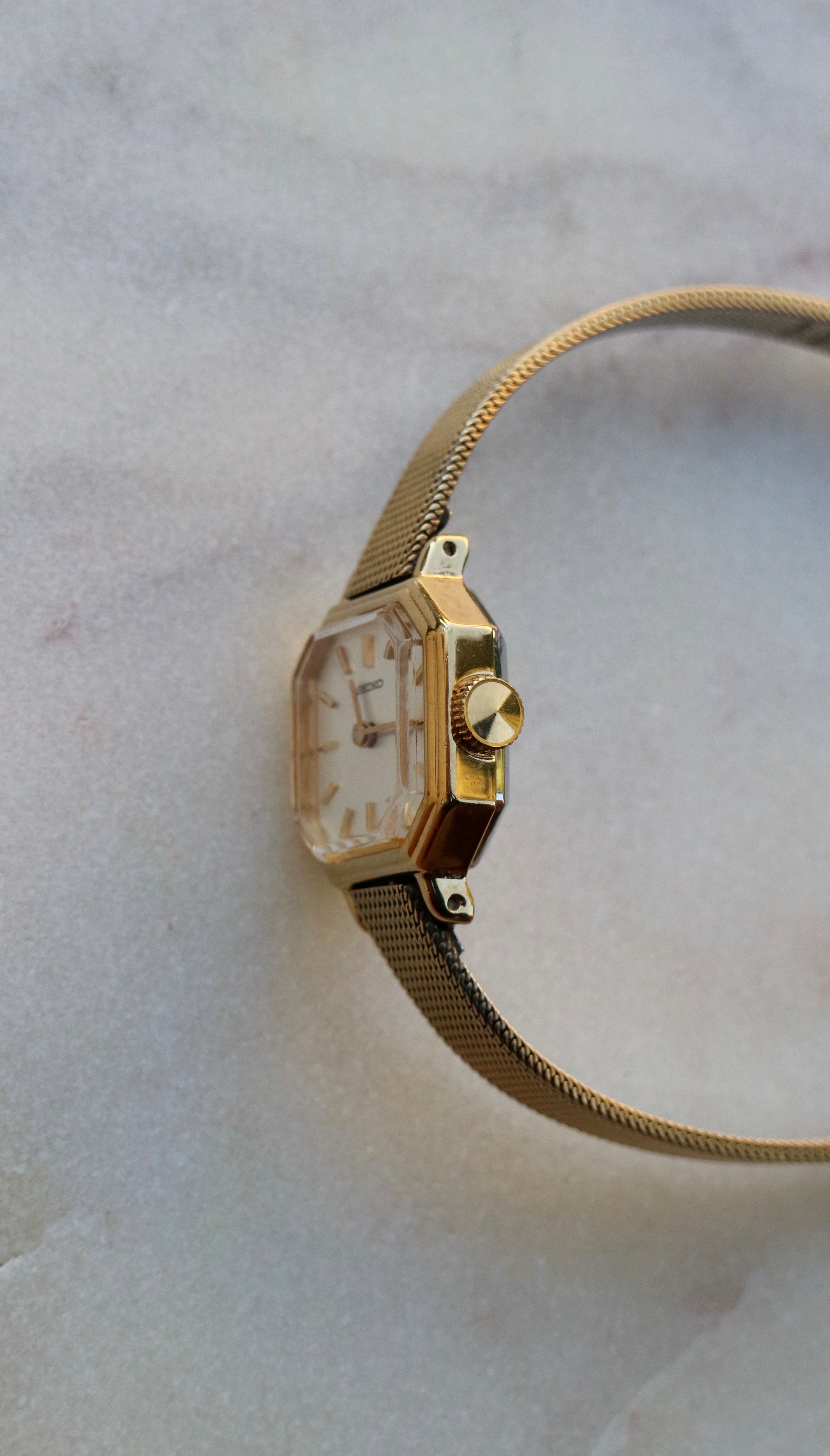Seiko Octagon Gold Tone Mechanical Watch