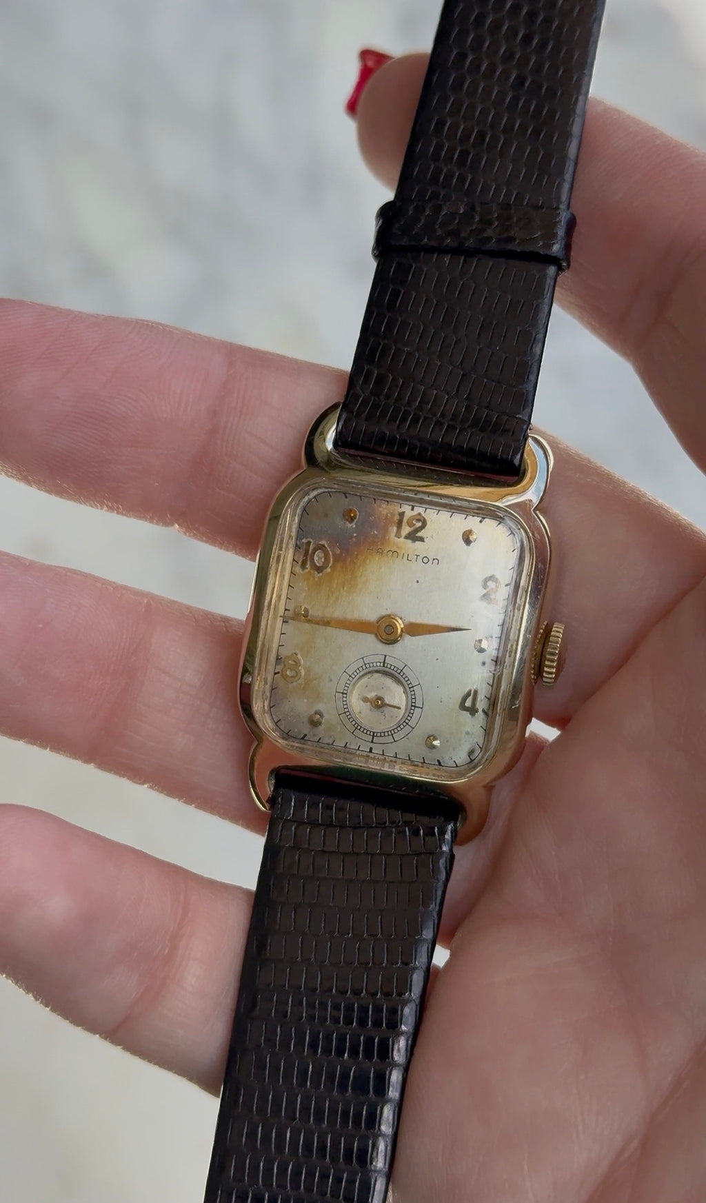 1950’s Hamilton “Carlton” Mechanical 10k GF Tank Watch