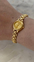 1991 Pulsar By SEIKO Gold Tone Bracelet Watch