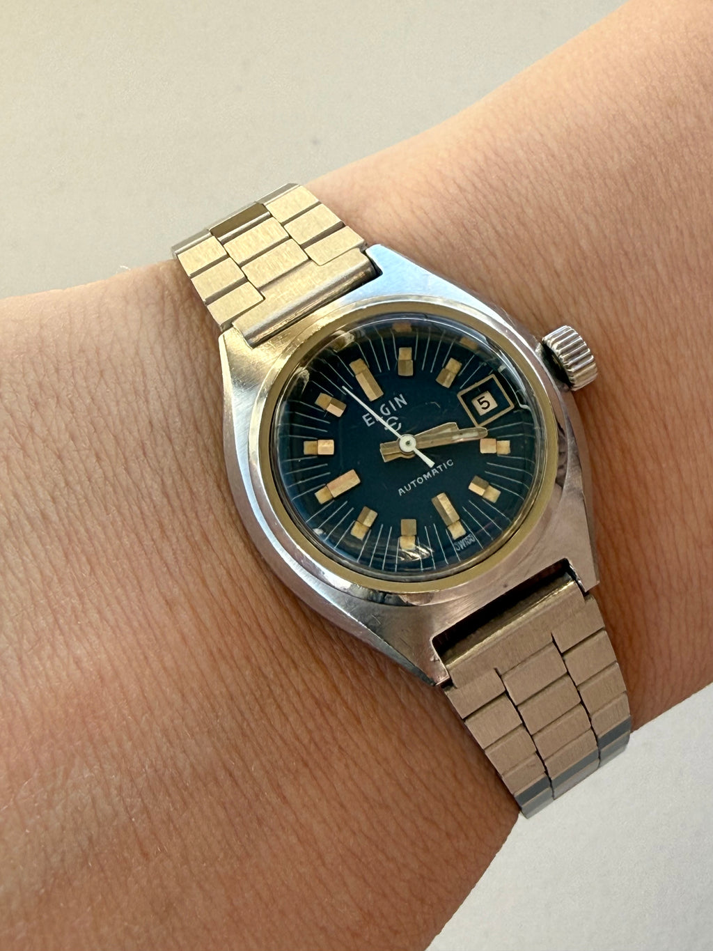 1970’s Elgin Swiss Automatic Date Just Watch