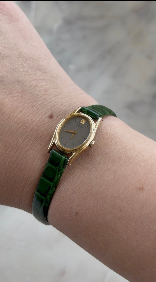 1985 Seiko Quartz Gold Tone Oval Watch