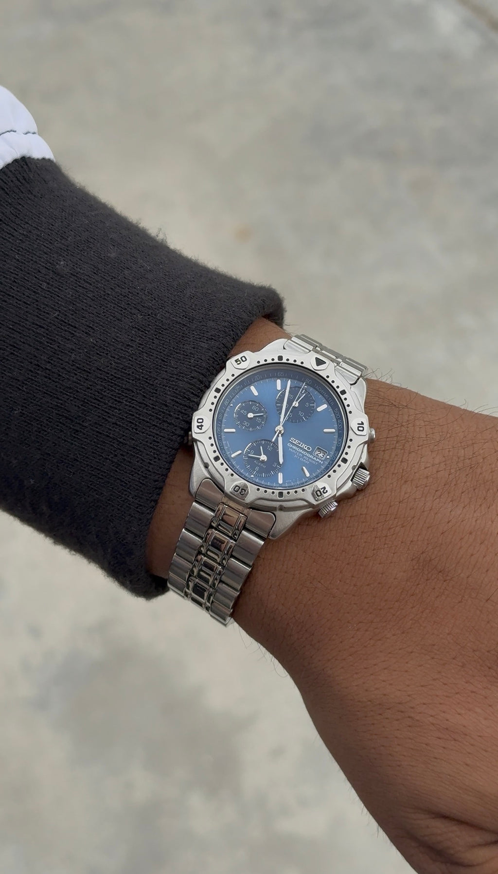 1991 Seiko Quartz Chronograph Alarm Watch 39mm