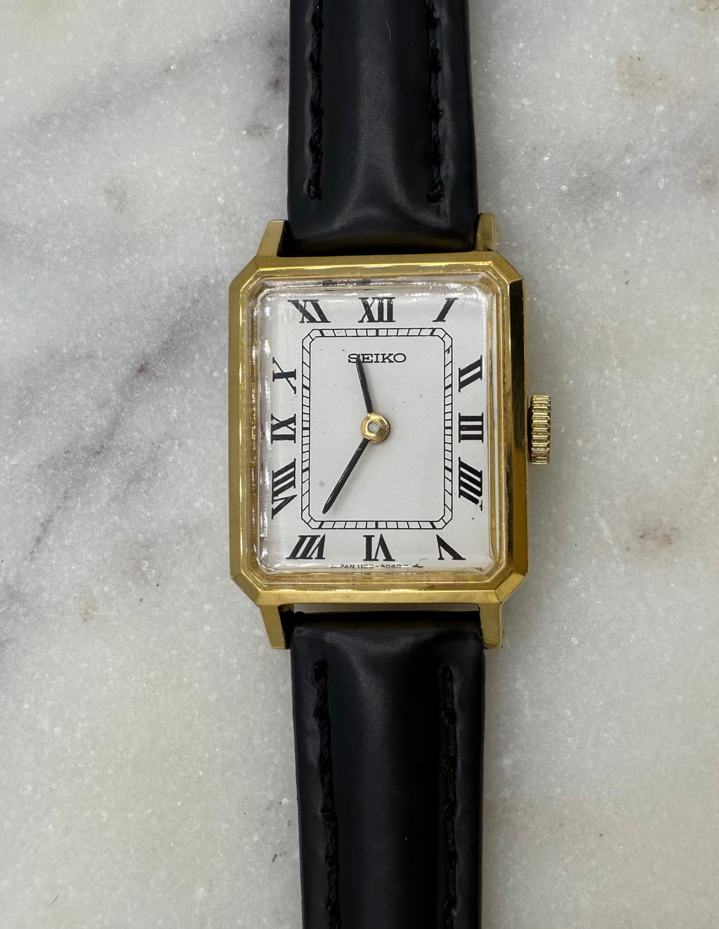 Seiko Wind Up 1970s Gold Tone Tank Watch (Great Condition)