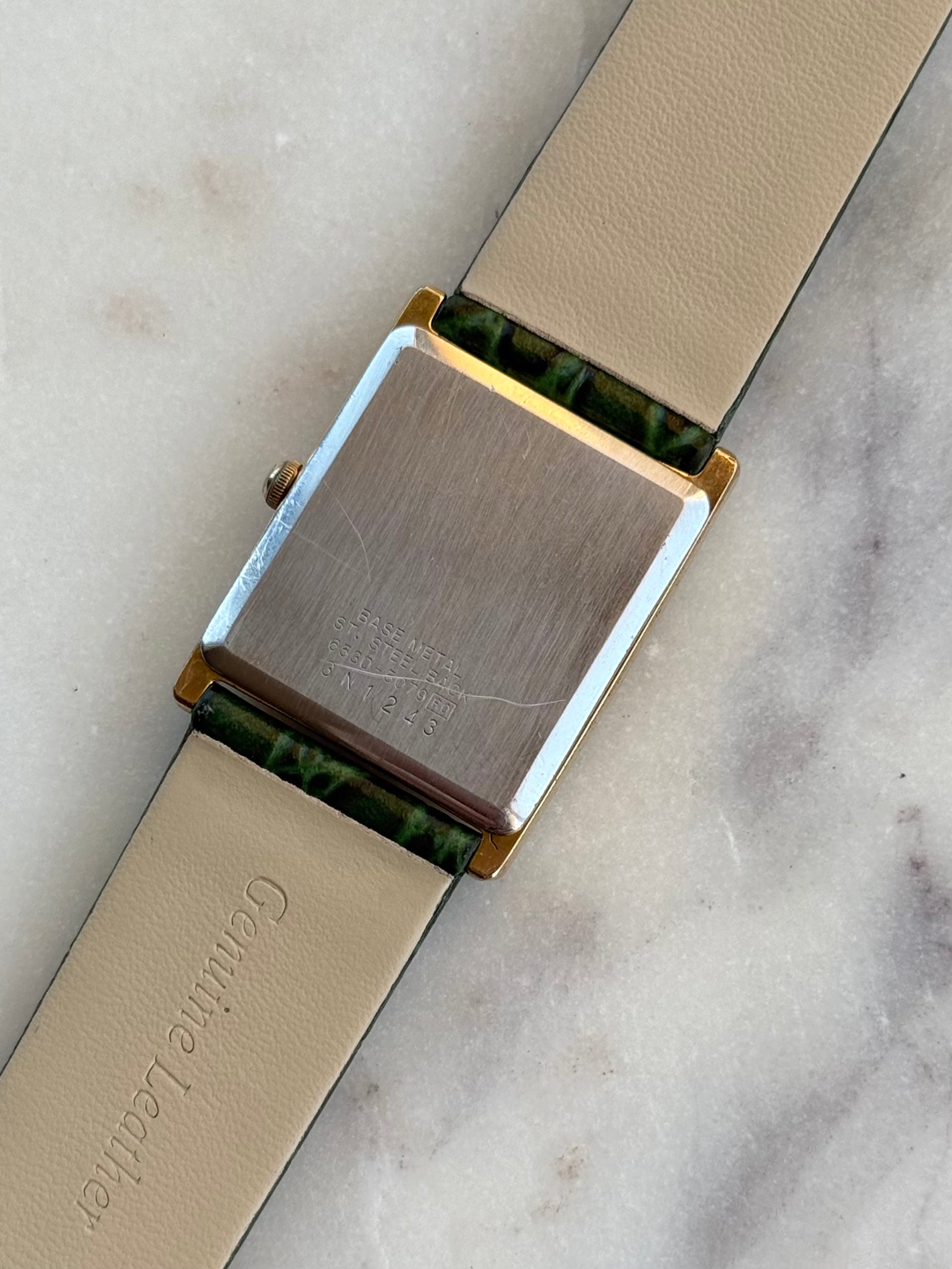 1983 Seiko Quartz Gold Tone Tank Watch