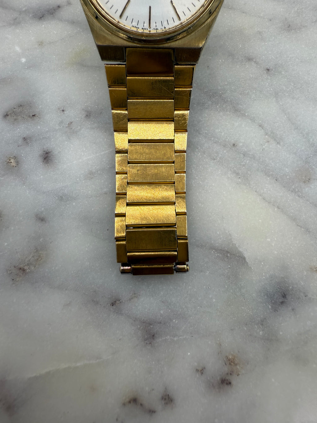 Seiko Quartz SQ 1980s Gold Tone Day Date Watch (Good condition)