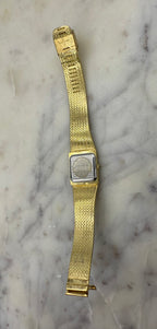 Benrus Diamond Quartz Vintage Gold tone 4 Diamond Watch (Near Mint)