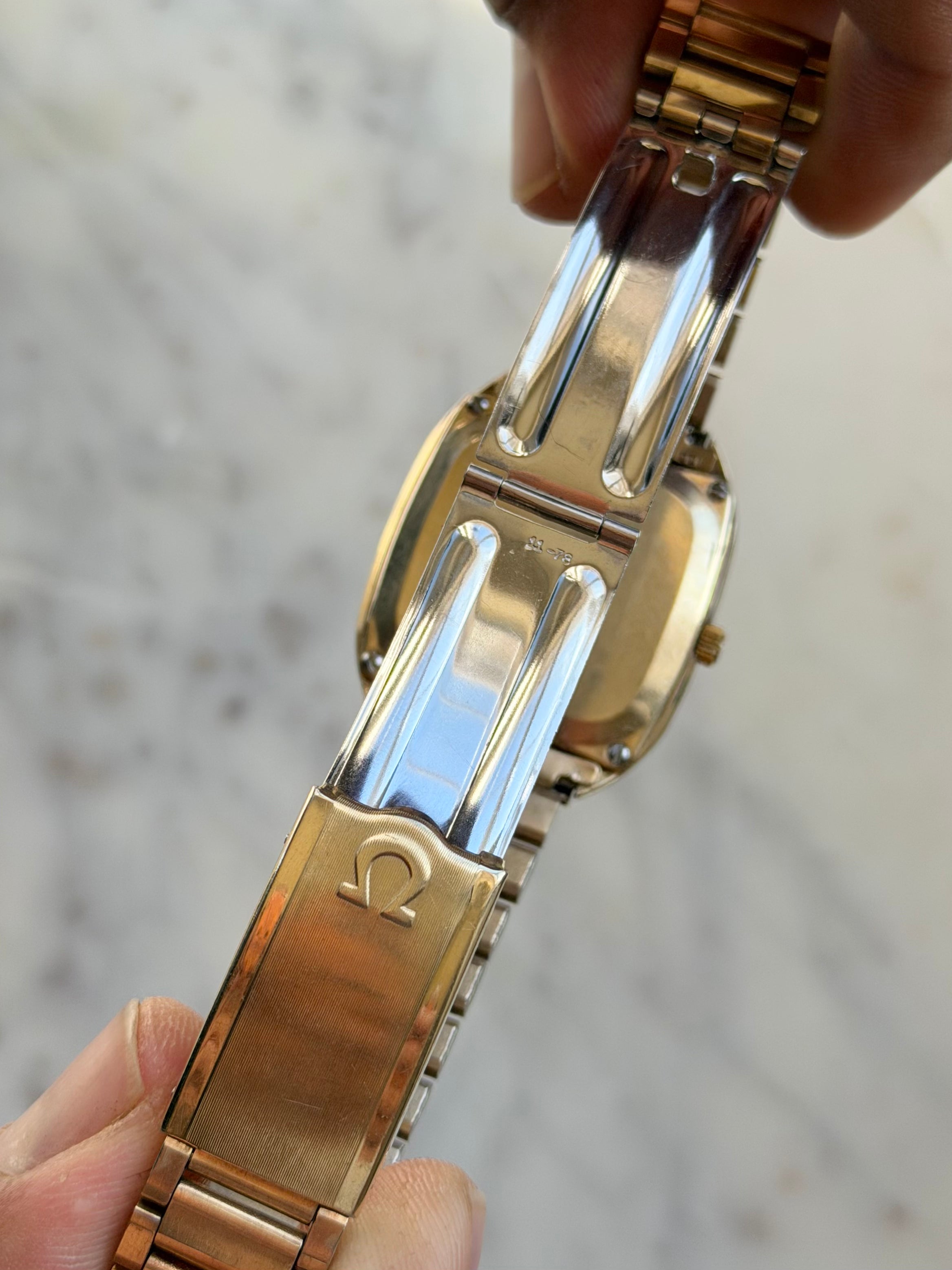 1970s Omega Constellation Quartz 10k Gold Filled TV Dial Watch