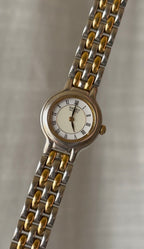1991 Seiko Quartz Two Tone Roman Bracelet Watch