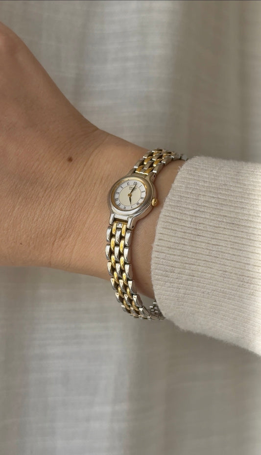 1991 Seiko Quartz Two Tone Roman Bracelet Watch