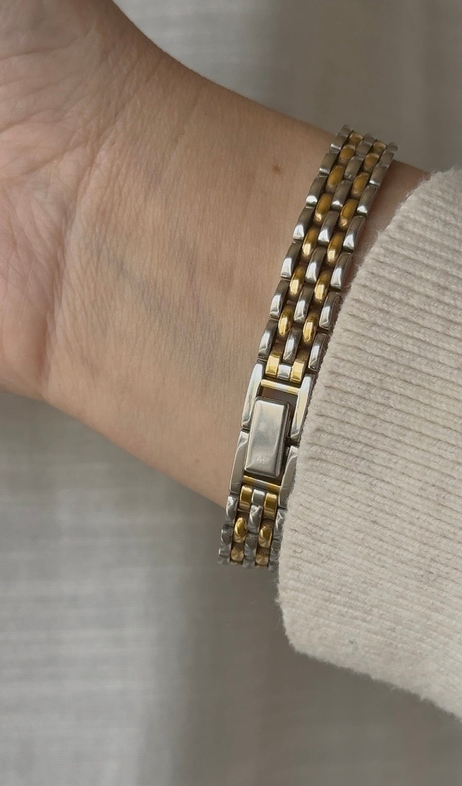 1991 Seiko Quartz Two Tone Roman Bracelet Watch