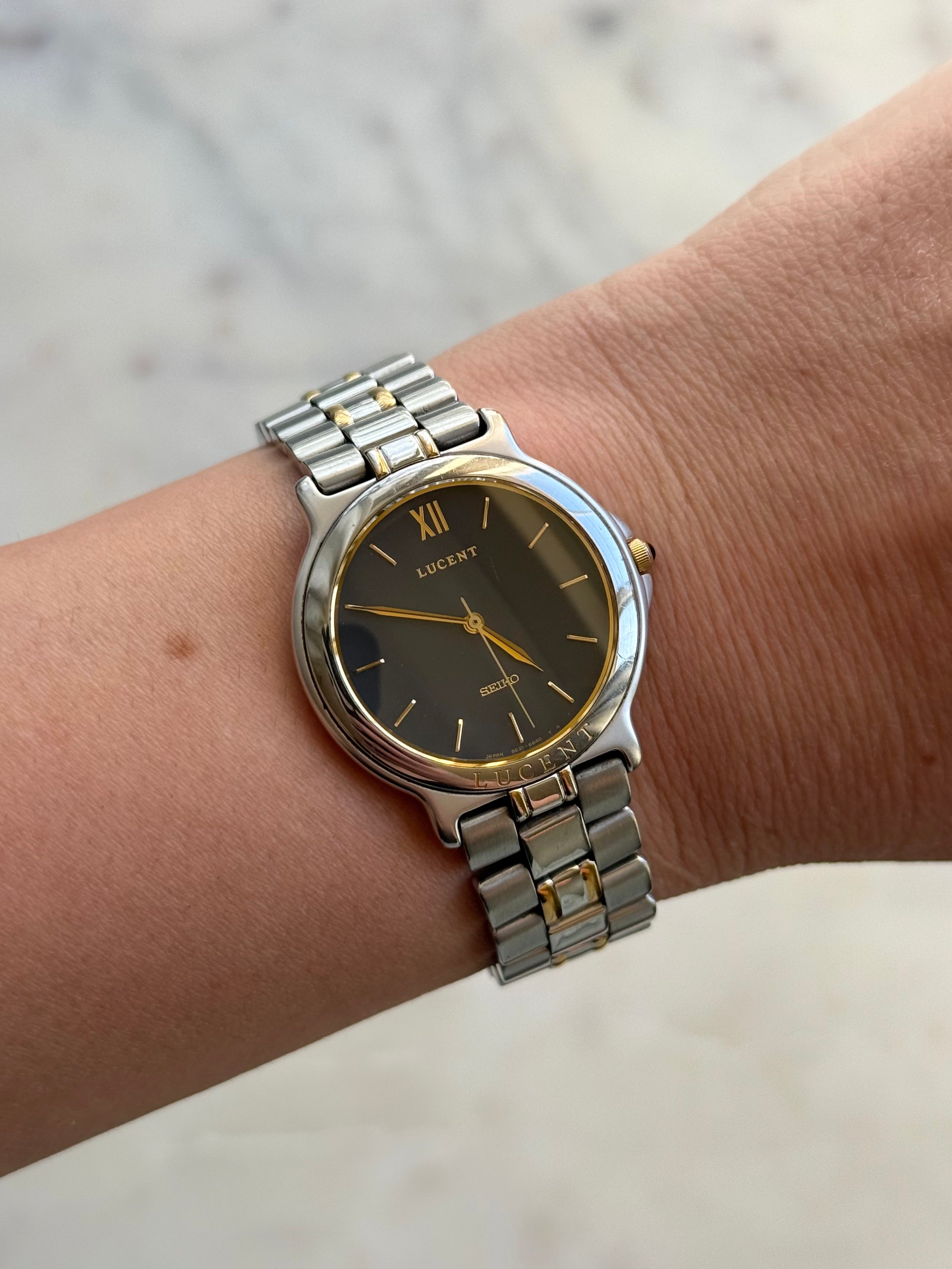 1988 Seiko Lucent Quartz Two Tone Watch