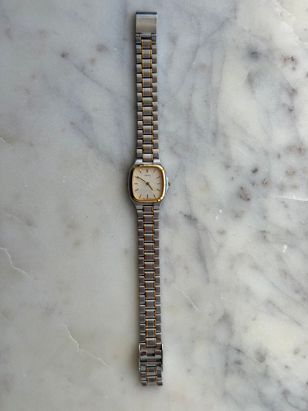 1986 Seiko Two Tone Tank Watch