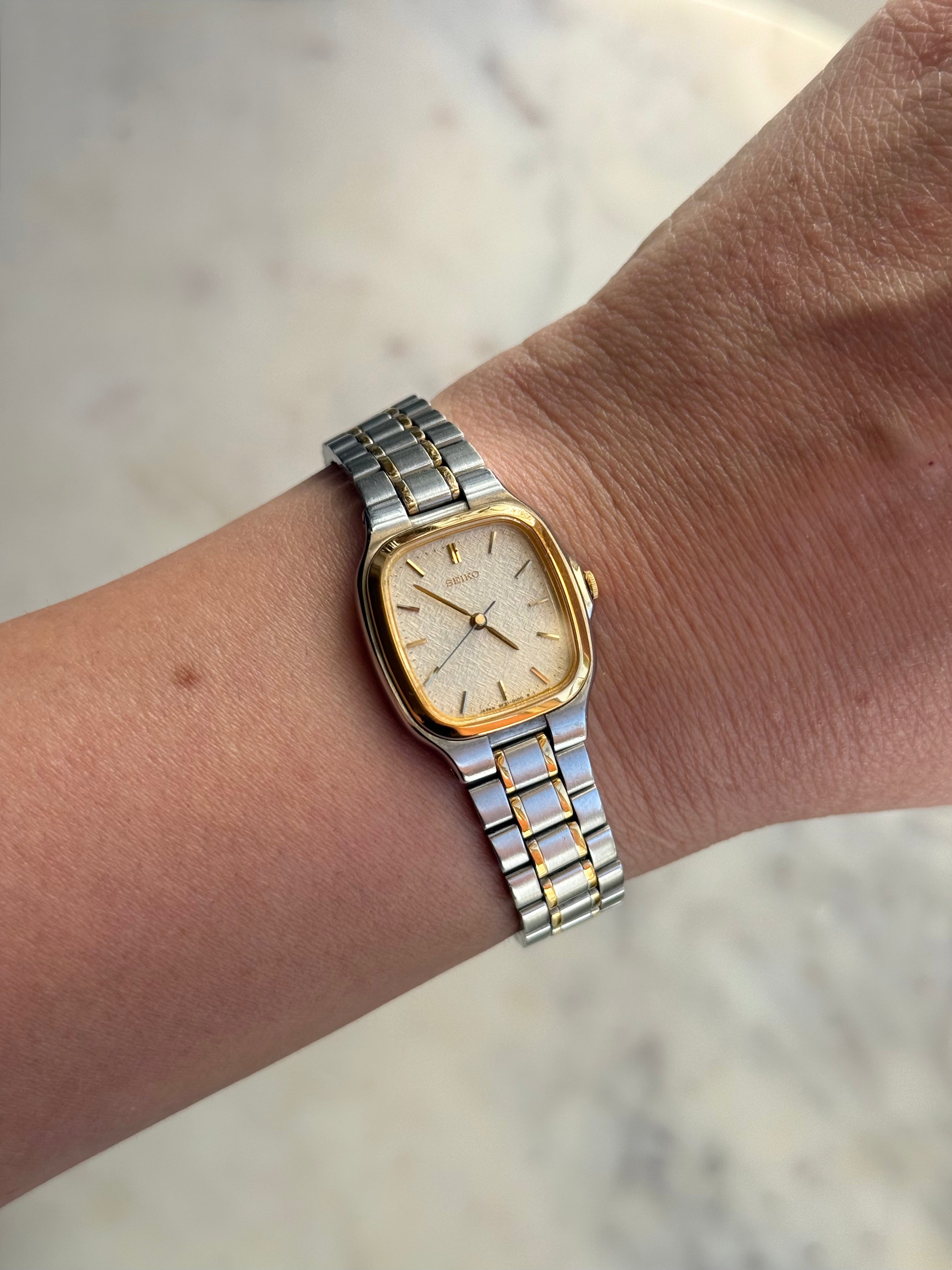 1986 Seiko Two Tone Tank Watch