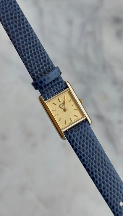 1980 Seiko Quartz Gold Tone Tank Watch