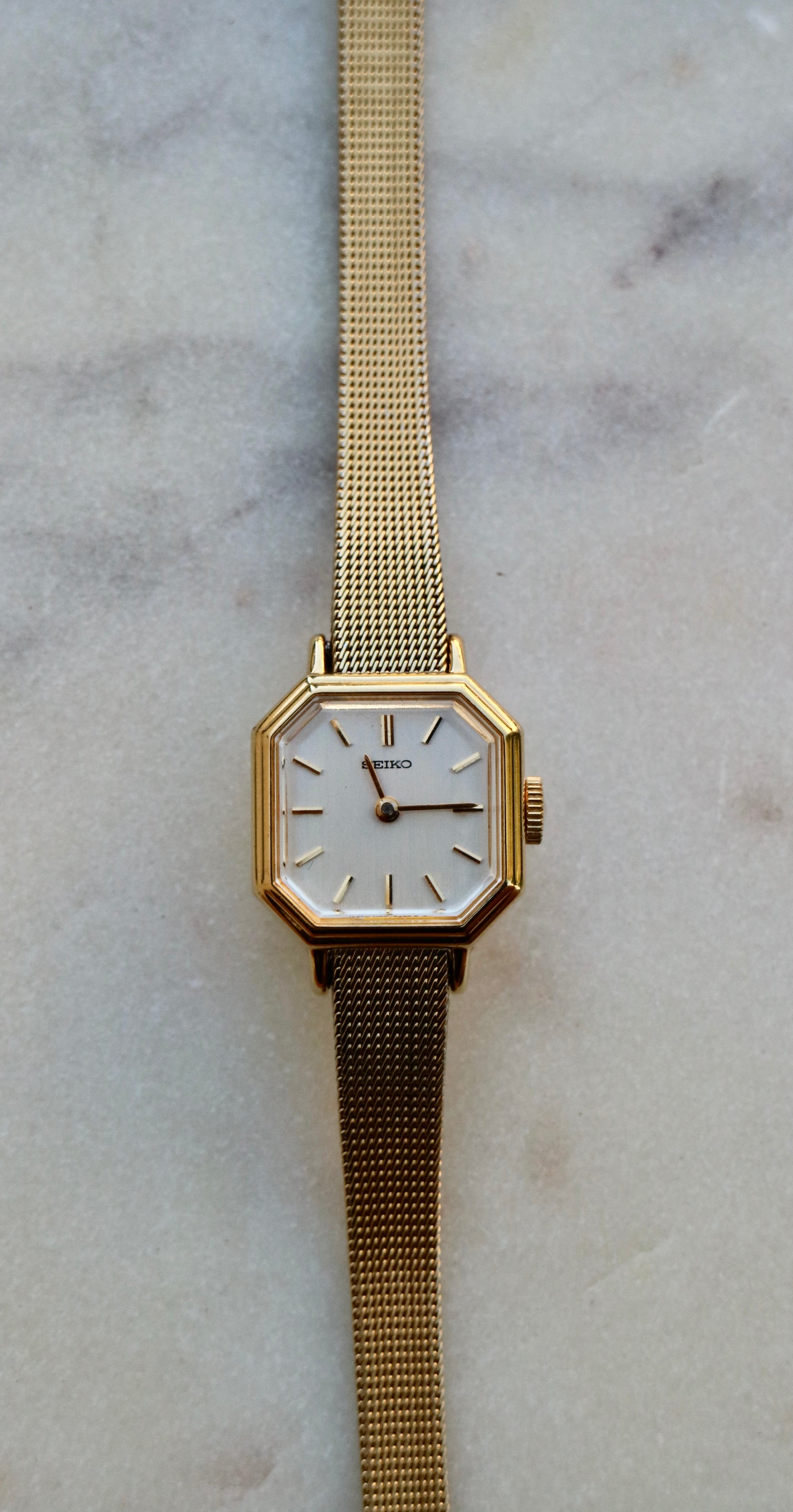 Seiko Octagon Gold Tone Mechanical Watch