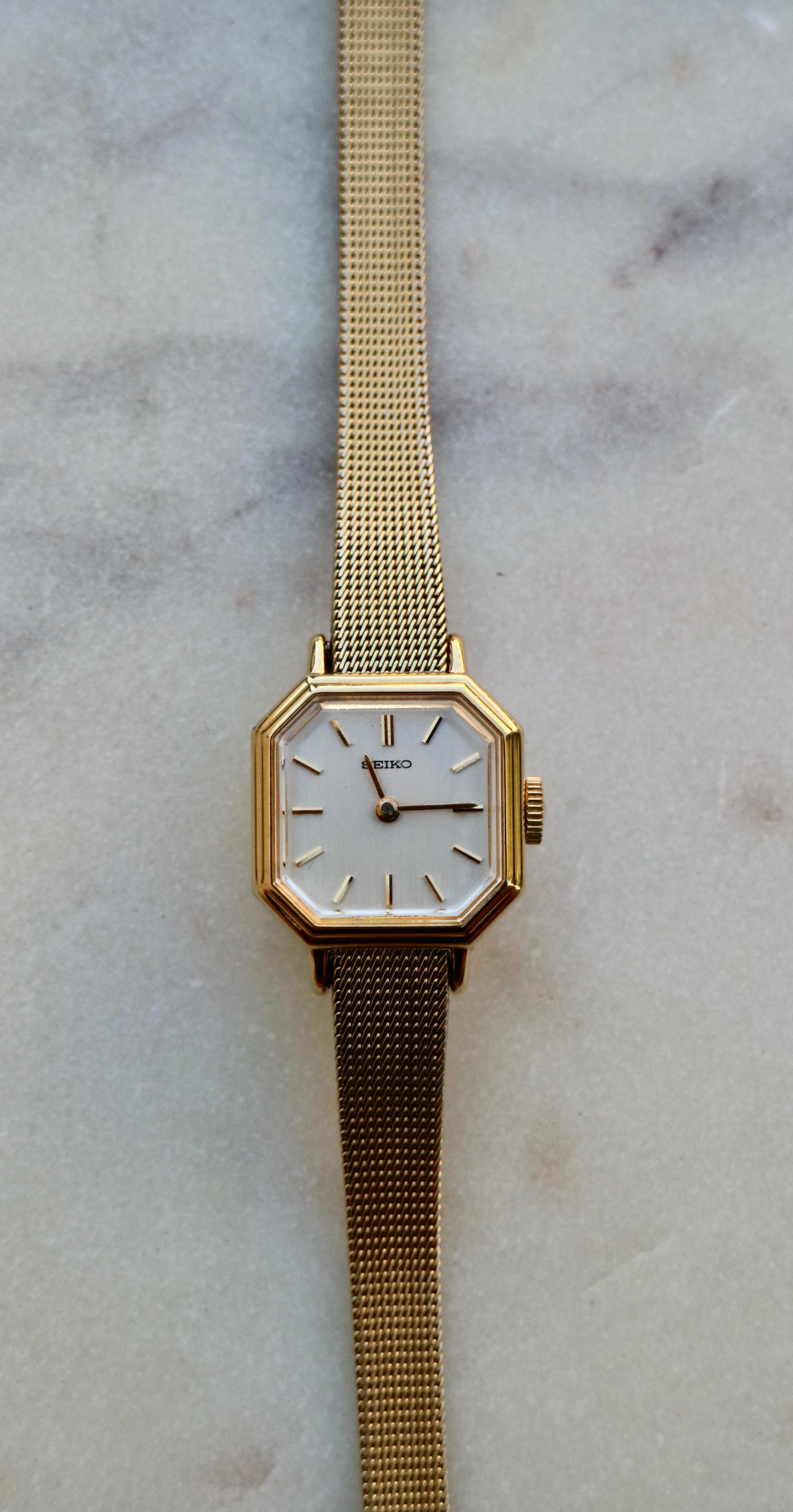 Seiko Octagon Gold Tone Mechanical Watch