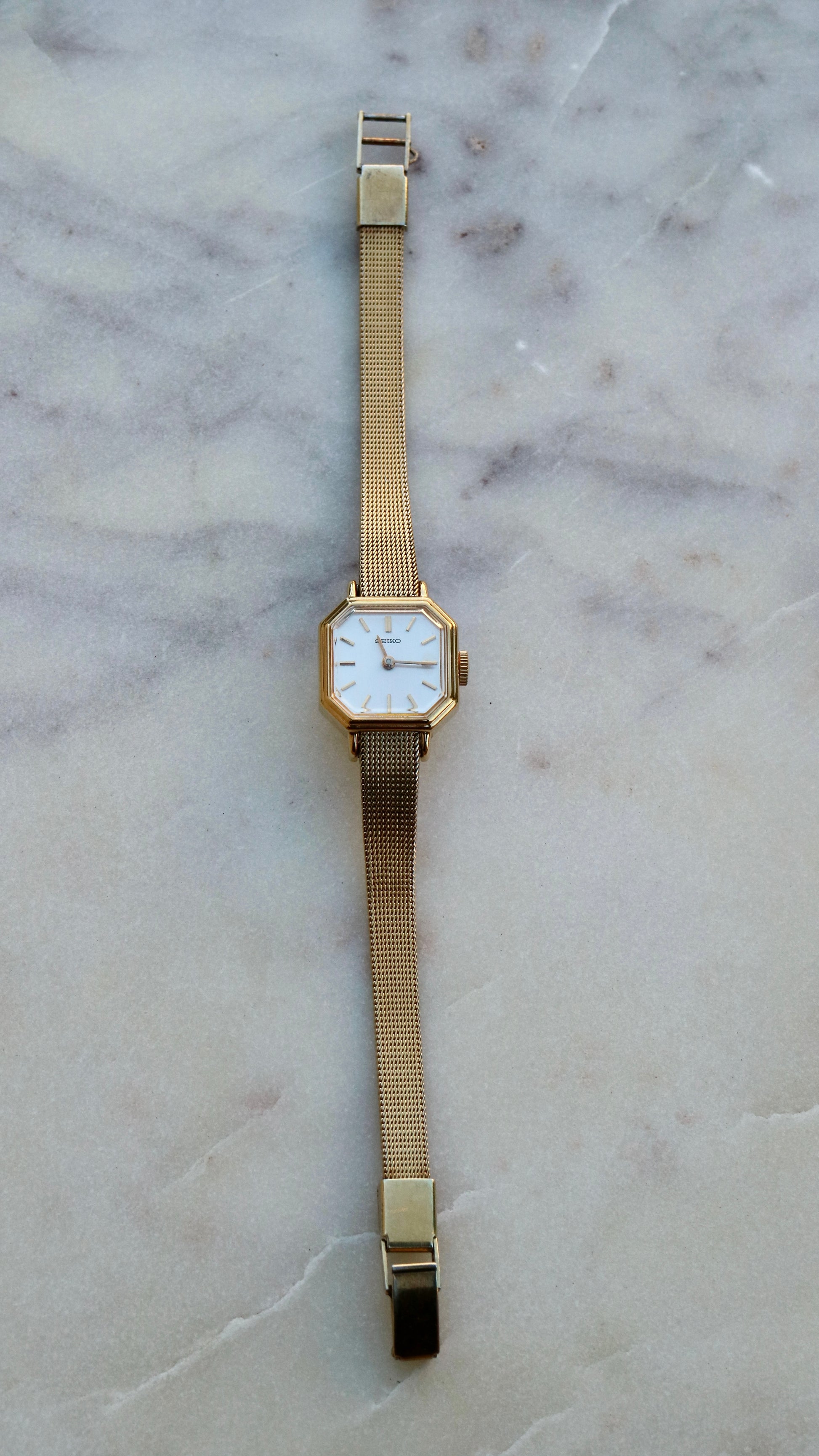 Seiko Octagon Gold Tone Mechanical Watch