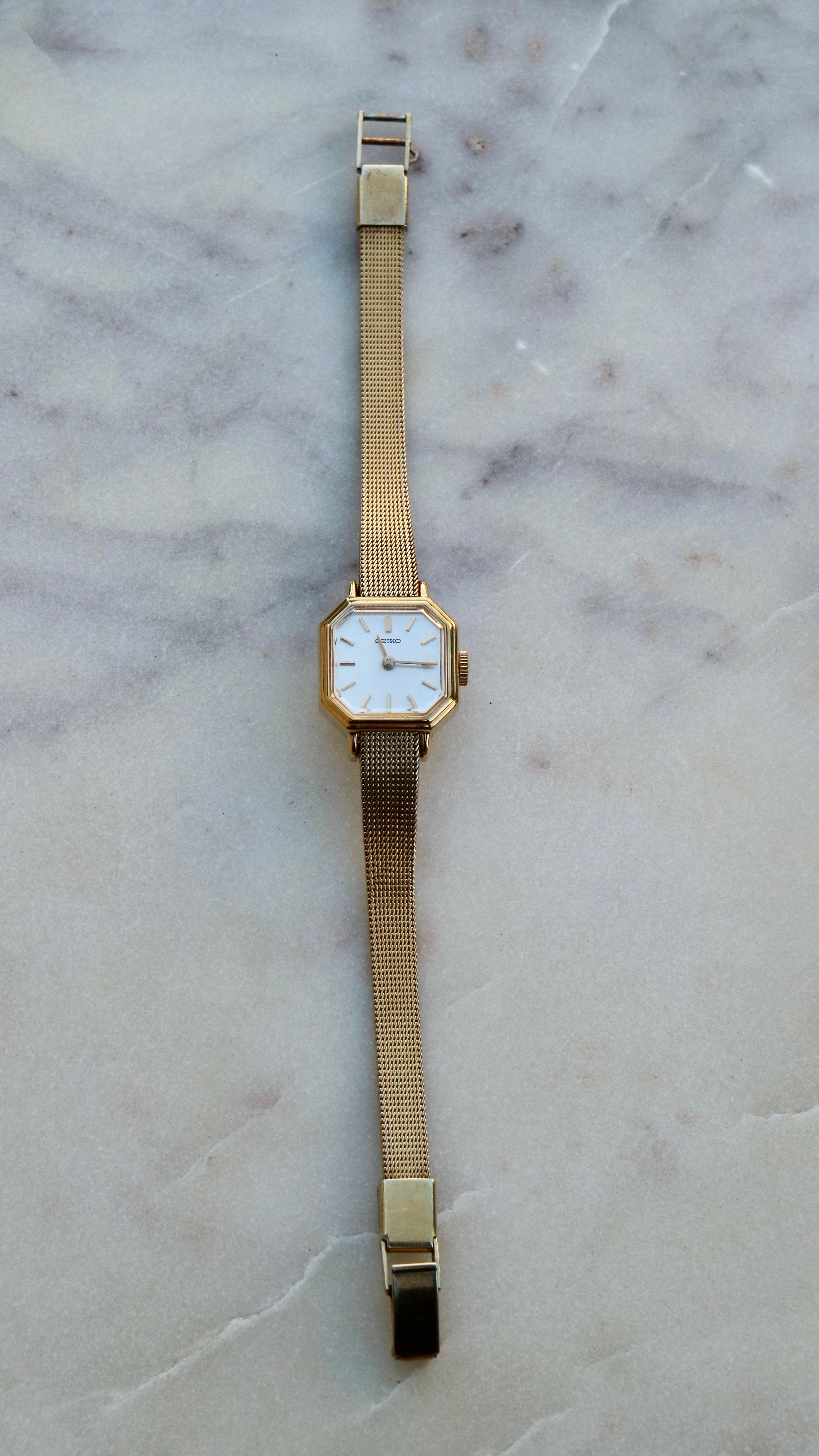 Seiko Octagon Gold Tone Mechanical Watch