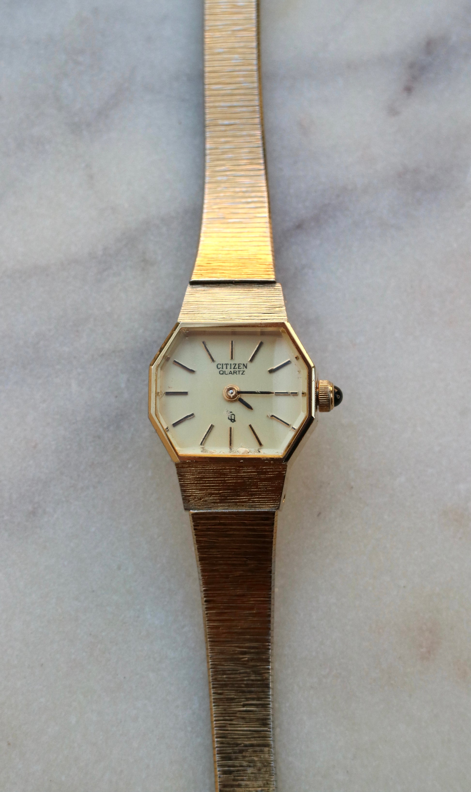 Yellow Gold Plated Citizen Quartz Watch