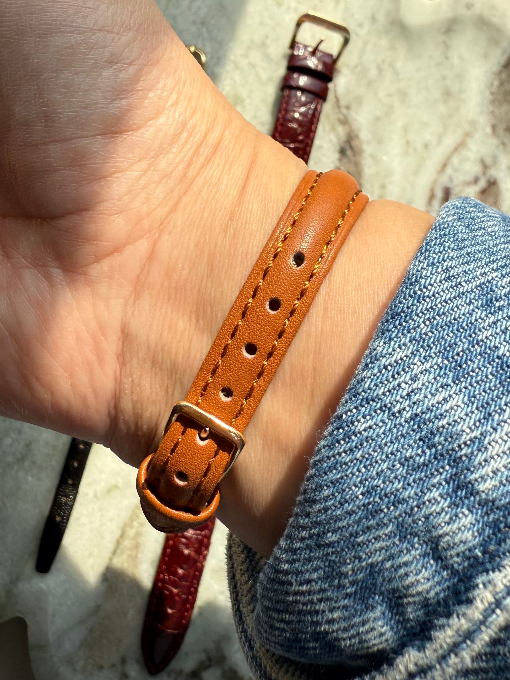 1981 Seiko Quartz Exceline NSAG Champagne Tone Watch