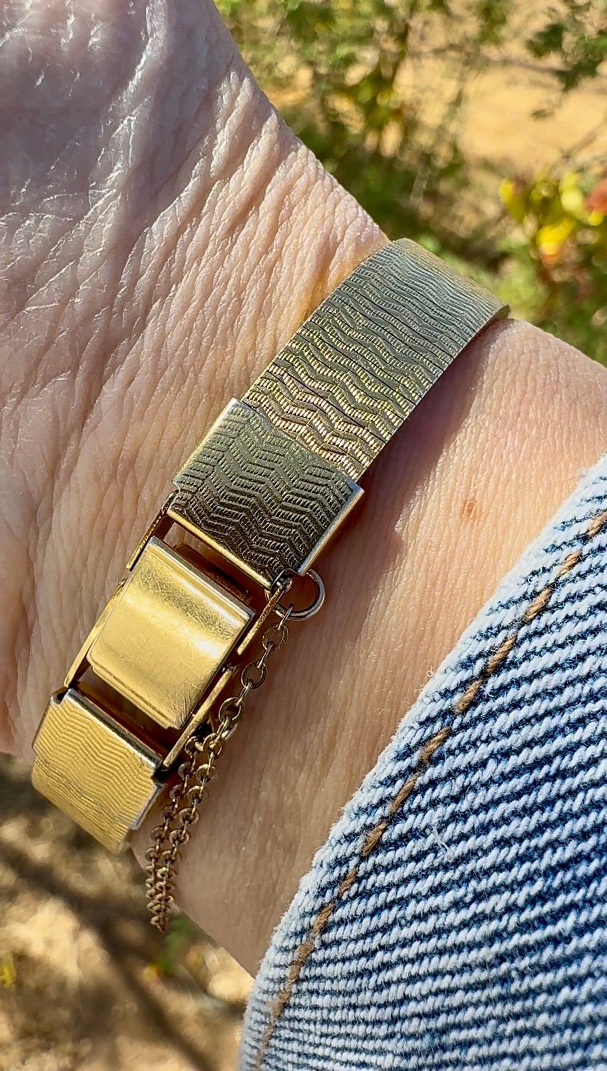 1984 Seiko Quartz Gold Tone Tank Watch