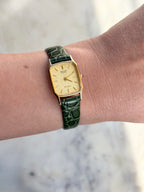 1983 Seiko Quartz Exceline Gold Plated Tank Watch