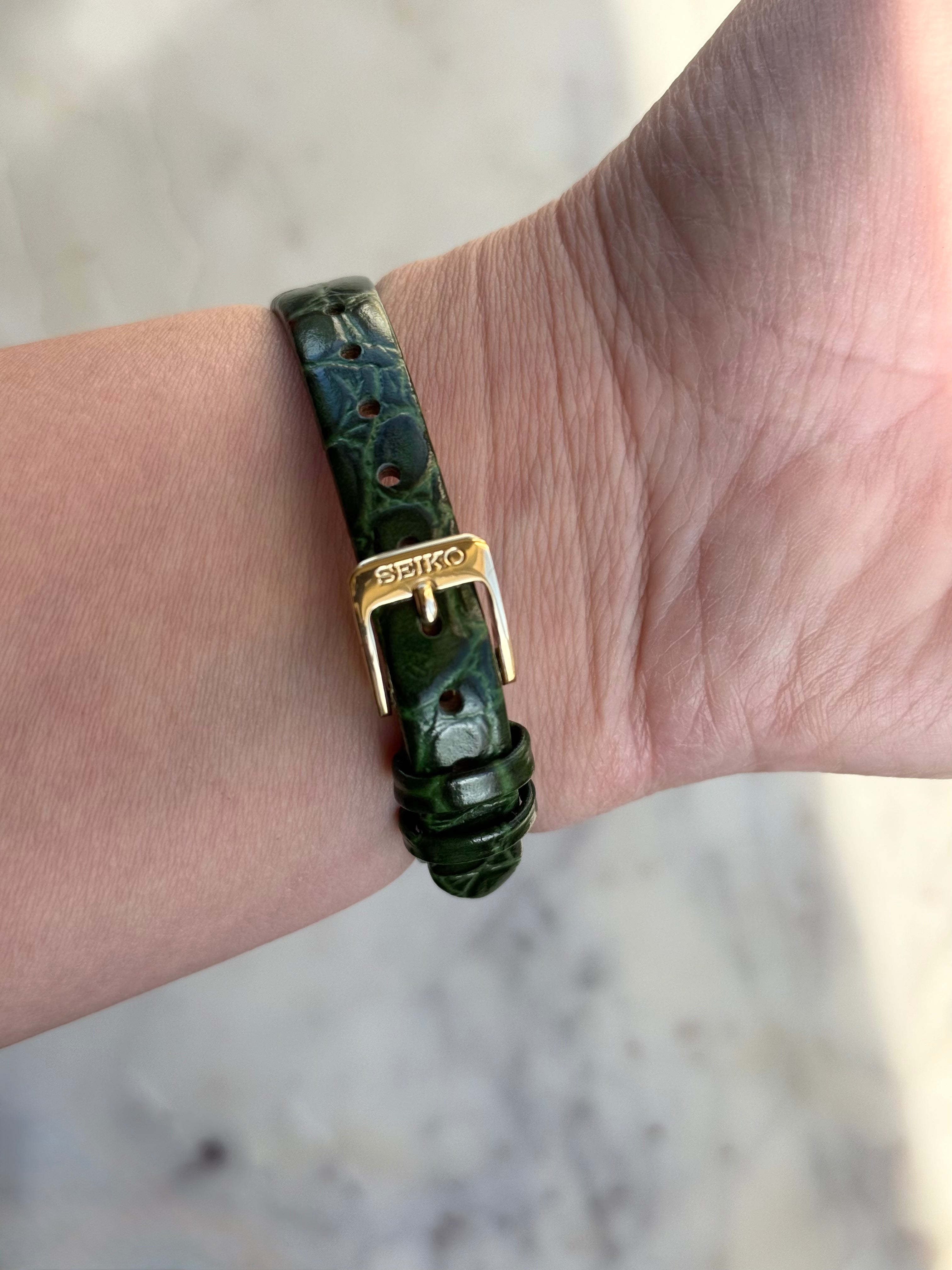 1983 Seiko Quartz Exceline Gold Plated Tank Watch