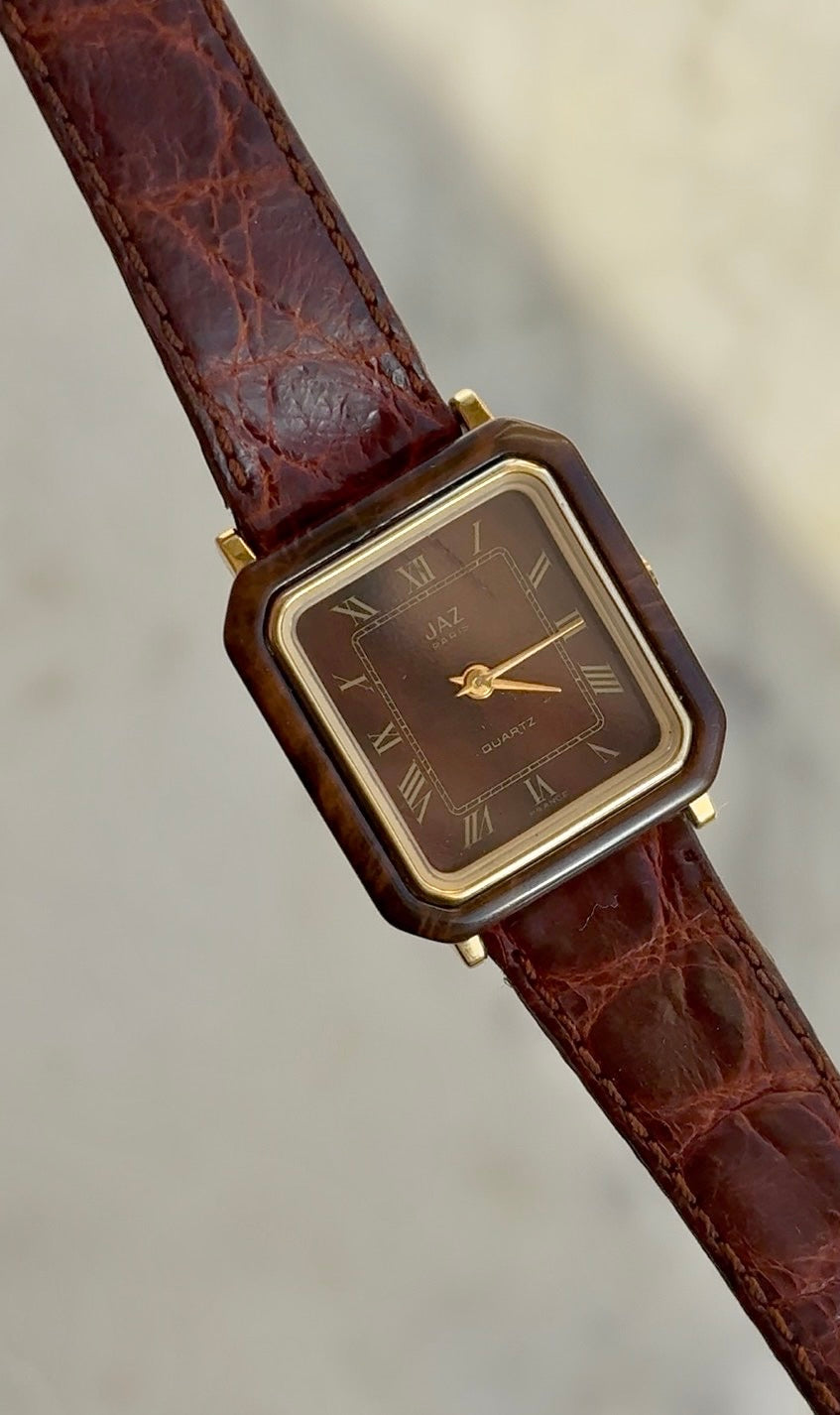 1980’s JAZ Paris France Quartz Tank Watch