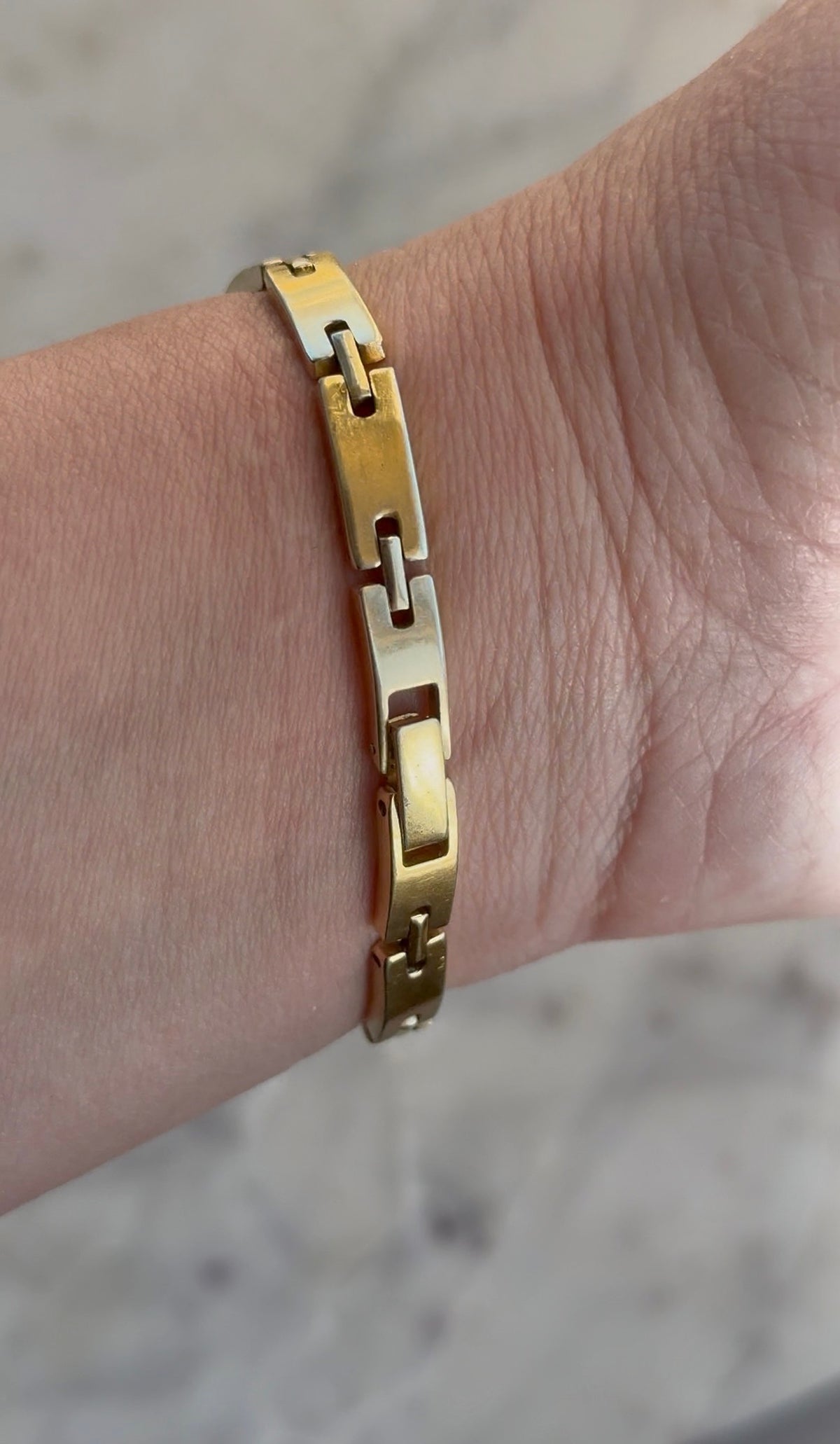 1978 Seiko Quartz Gold Plated Hexagon Bracelet Watch