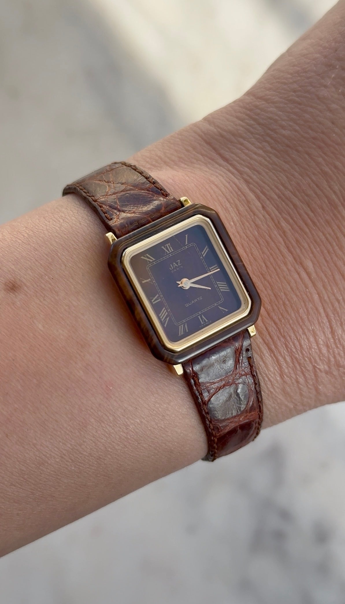 1980’s JAZ Paris France Quartz Tank Watch