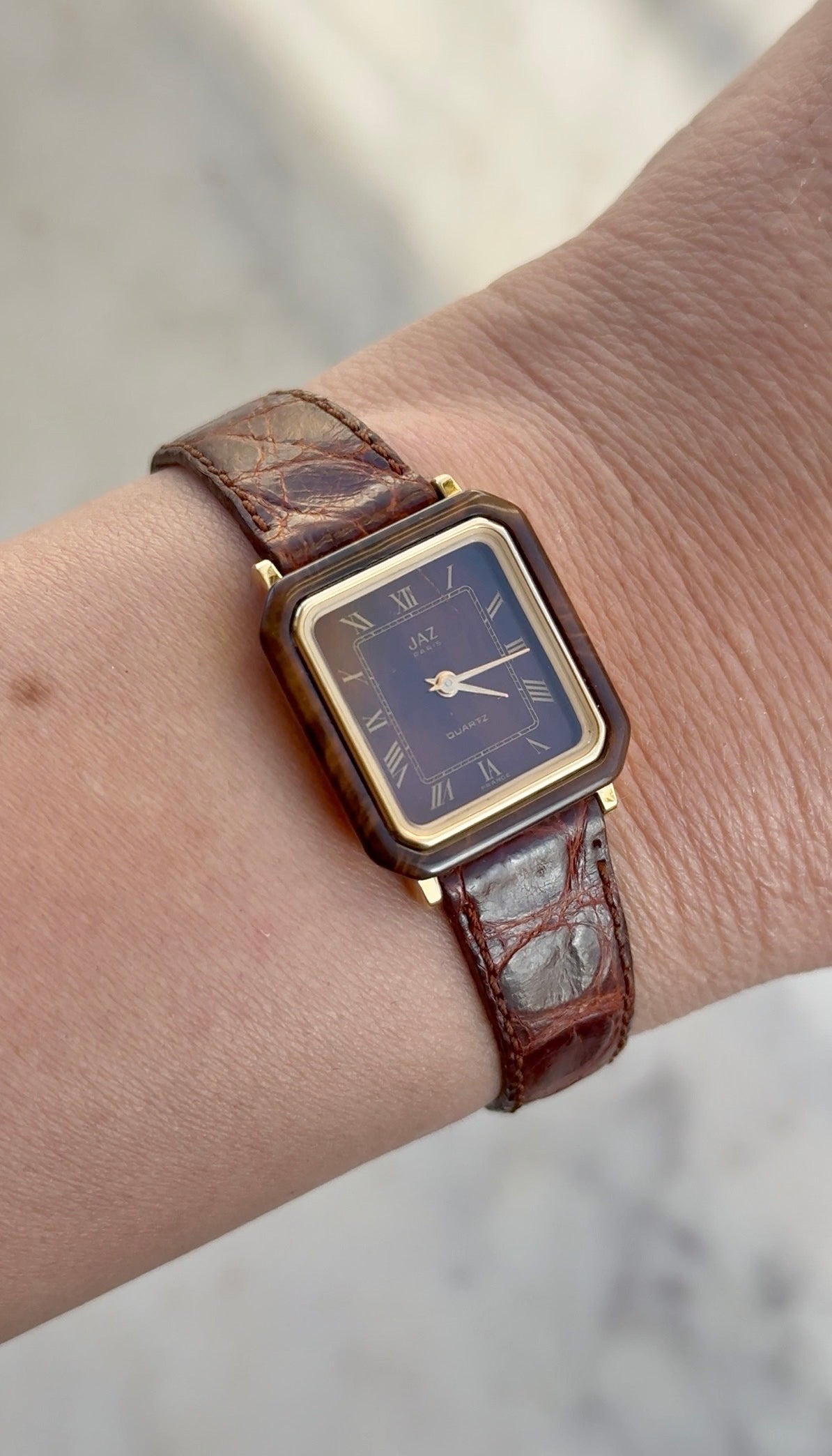 1980’s JAZ Paris France Quartz Tank Watch